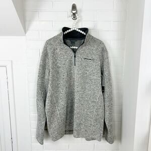 NWT Eddie Bauer Men’s Neutral Knit Quarter Zip Pullover Size L